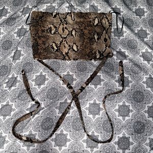 Snake skin crop top